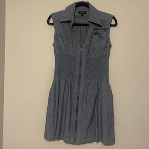 Snap 100% cotton blue collared dress size 9